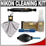 Nikon Cleaning Combo Kit: Nikon 3-Piece Lens Cleaning Kit + Spudz Microfiber Cloth + Lens Pen + Air Blower for D700, D300, D200, D90, D80, D60, D5000, D40x, D40, D3, D3x, D300s & D3000 Digital SLR Cameras, Lenses, Binoculars & Scopes