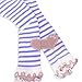 Naartjie Girls Cotton Fashion Legging - Stripes, Heart with Ruffle Bottom