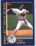 2003 Topps # 689 Eric Chavez AW Oakland Athletics Baseball Card In Protective Screwdown Case