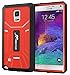 Galaxy Note 4 Case, roocase Note 4 Tough Case Hybrid PC / TPU Full Body Armor Case with Built-in Screen Protector for Samsung Galaxy Note 4 (2014), Red
