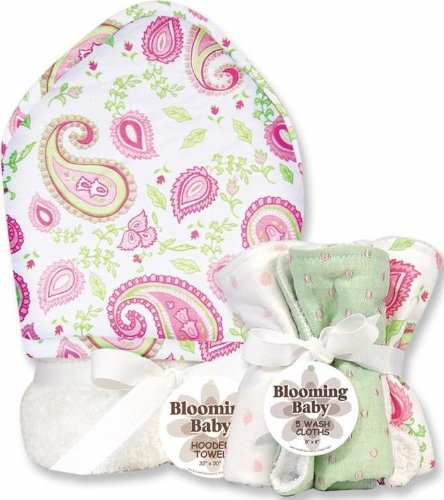 Paisley Hooded Towel and Set White