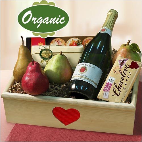 Organic Sparkling Cider Heart Crate by GotFruit.com