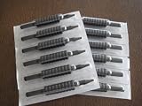 (50) X STERILIZED ASSORTED (ROUNDS/MAGS/FLATS) TUBES WITH BLACK RUBBER GRIPS 5/8"