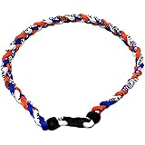 Leegoal 20" Blue/Orange/White Titanium Sport Tornado Baseball/Softball Necklace