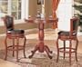 3 Pc Counter High Table & Bar Stool Cherry Finish (Table & (2) Bar Stools)