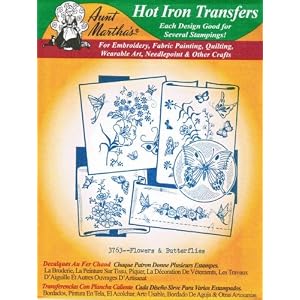 Flowers-Butterflies-Aunt-Martha-s-Hot-Iron-Embroidery-Transfer