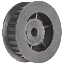 Timing Belt Pulley Lexan Polycarbonate, 3mm Pitch, 15.4mm Diameter, 4mm Bore, Double Flange, 9mm Wide Belt