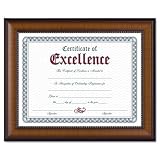 Prestige Document Frame, Rosewood/Black, Gold Accents, Certificate, 8 1/2 x 11