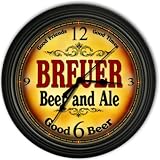 Breuer 's Beer and Ale Black Cascading Pub Style Wall Clock