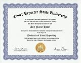 51Fm3UHL3RL. SL160  Court Reporter Court Reporting Degree: Custom Gag Diploma Doctorate Certificate (Funny Customized Joke Gift   Novelty Item)