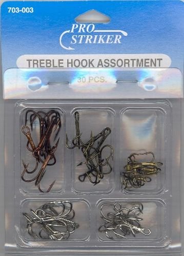 Pro Strikers 30 Piece Treble Hook Assortment
