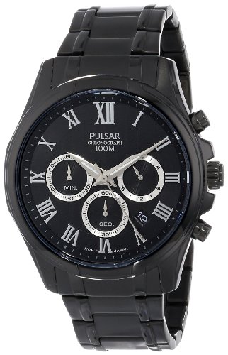 Pulsar Men's PT3401 Analog Display Japanese Quartz Black Watch
