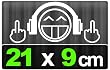 FUCK YOU SMILEY, EXHAUST Aufkleber Decal - in schwarz oder wei� - Tuning - DUB (wei�)