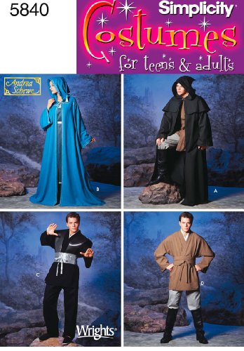 Simplicity Sewing Pattern 5840 Misses, Men and Teen Costumes, A (XS-S-M-LXL)