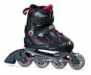 Fila Mädchen Inlineskate mit Schützer und Helm X-One Combo 3 Set G, Weiß/Pink, M, 010614155
