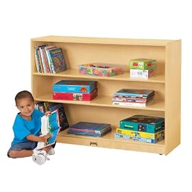 Jonti-Craft 0769JC Mobile Adjustable Bookcase, Natural