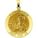 14K Yellow Gold St. Andrew Medal - 25.00mm
