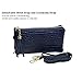 Belfen Women Smartphone Leather Zipper Clutch with removable Wristlet (Navy blue)
