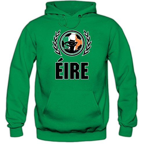 Irland EM 2016 #2 Hoody | Fußball | Herren | Éire | Trikot | Nationalmannschaft, Farbe:Hellgrün (Kellygreen F421);Größe:S