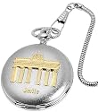 Taschenuhr "Brandenburger Tor" - hochwertiges Quartzlaufwerk