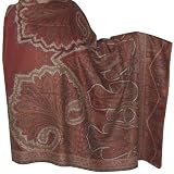 Womens Shawls Wool Paisley Wrap 84 x 40 inches