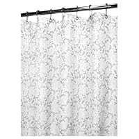 Park B. Smith Victorian Lace Shower Curtain, White/Silver
