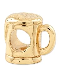 Sterling Silver Gold-plated Reflections Beer Mug Bead