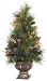 Set Of 2 Artificial 30" Potted Christmas Trees With Gold Details