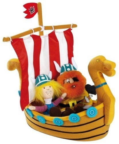Childrens Toyshop  Spielwaren : Heunec 502079 Wickie Set Wickie & Halvar im Boot 30 cm.