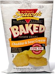 Michael Season's Baked Potato Crisps Cheddar & Sour Cream, 5-Ounce Bags (Pack of 12)