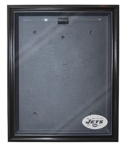 New York Jets Cabinet Style Jersey Display, Black