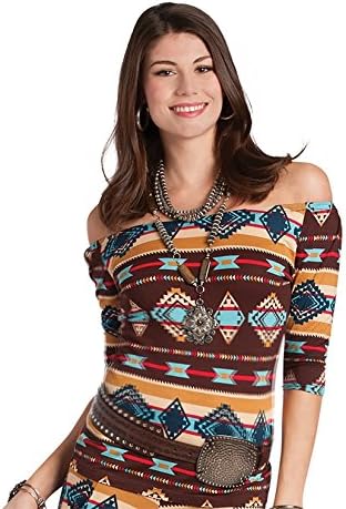 Rancho Estancia Southwest Stripe 3/4 Sleeve Top