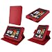 rooCASE Dual-View Multi Angle (Red) Leather Folio Case Cover for Amazon Kindle Fire 7-Inch Android Tablet