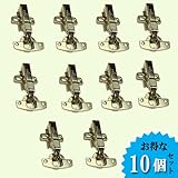 TR03114 ワンクッションダンパー内臓/スライド丁番/ワンタッチ（半かぶせ）10個セット