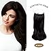 COCO Secret Extensions Synthetic Hair Extensions Curly Wavy 20 Inches (Dark Brown)