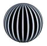 Besa Sphere 7 1/2 High Black Stripes Glass Accent Lamp