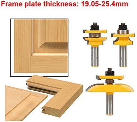 3pcs Tungsten Carbide 1/2 Inch Router Bits Set Wood Milling Cutter by Bgstore