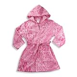 Tag Apparel - Girls Fleece Leopard Print Robe, Pink