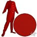Big Feet PJs Red Jersey Knit Footed Pajamas for Women and Men