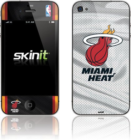 Skinit Miami Heat Away Jersey Vinyl Skin for Apple iPhone 4 / 4S
