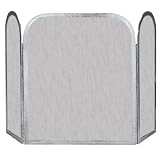 Outdoor Living : UniFlame 3 Panel Pewter Heavy Weight Wrought Iron Screen W/ Pebble Finish
