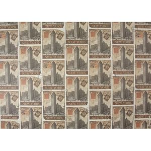 Rossi Destination New York Paper Decoupage Gift Wrap 20 by 28 inches