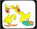 Decorated Mouse Pad with ducks, fight, quacking, anger, angry, argument, yelling, bir...