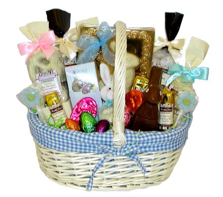 Chocolate Easter Basket - Belgian White Chocolate Decadence - Large by A Bountiful Harvest