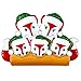 Fox Family Of 5 Personalized Christmas Tree Ornament