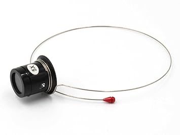 【クリックで詳細表示】単眼 ルーペ ( キズミ ) と ワイヤーヘッドホルダー の セット ( 倍率 5倍 ) 初心者も簡単に使えます： 産業・研究開発用品