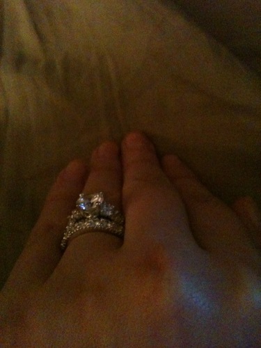 Sterling Silver Cubic Zirconia CZ Wedding Engagement Ring Set