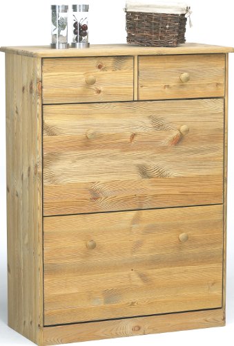 Steens 17818830 Schuhkommode Mario 103 x 78 x 35 cm Kiefer massiv, gelaugt ge&ouml;lt