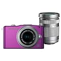Olympus E-PM1 Compact System Camera Double Zoom Kit - Purple (includes M.ZUIKO Digital 14 -42mm II R and M.ZUIKO Digital 40 -150mm Lenses)