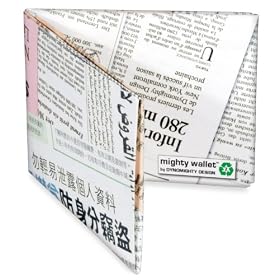 Newsprint Tyvek Mighty Wallet - 8x10 cm